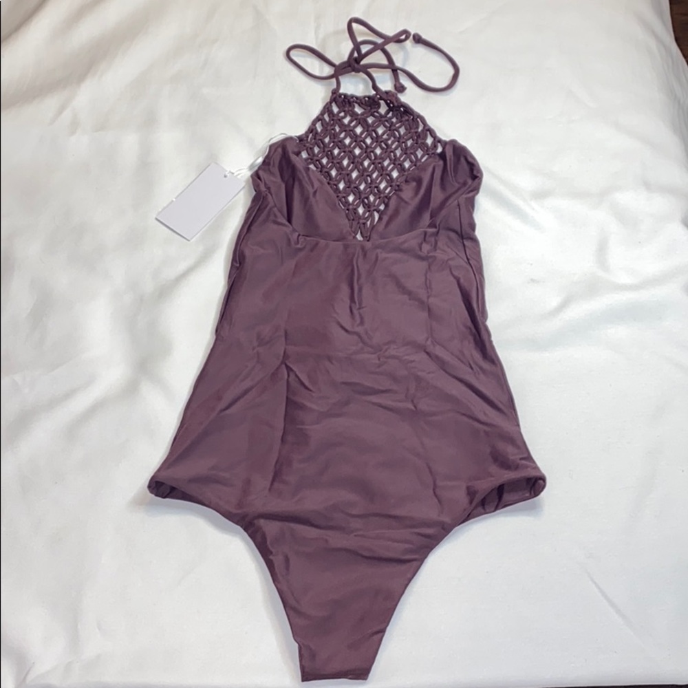 MIKOH Avalon Macrame One Piece Swimsuit Sz S - Picture 3 of 10